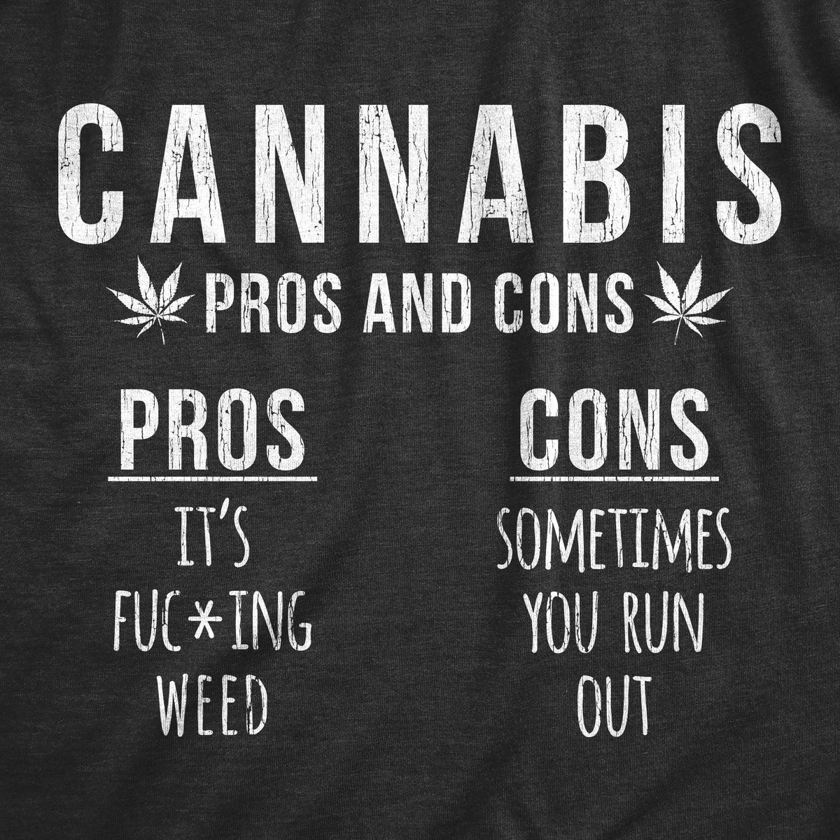Cannabis Pros And Cons Men's T Shirt product image 2