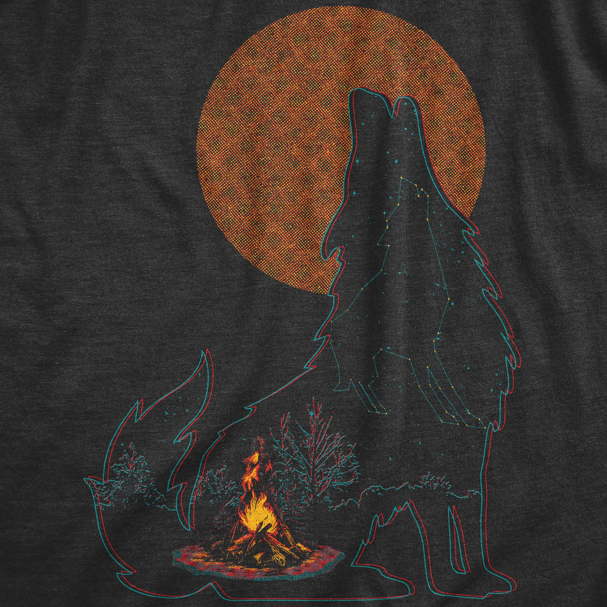 Campfire Wolf Men's T Shirt product image 2