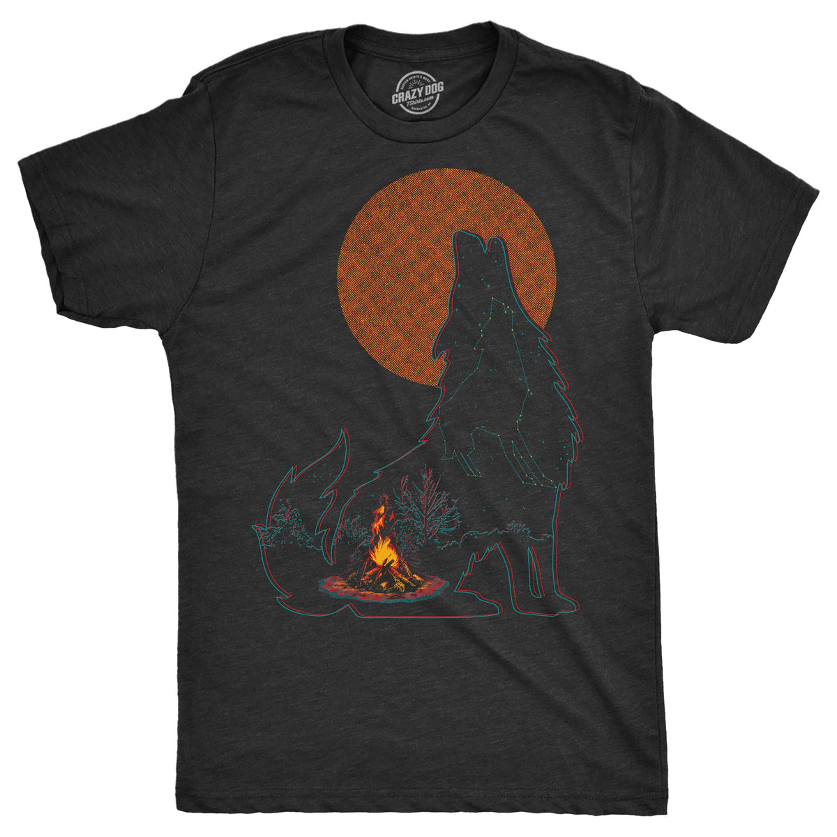 Campfire Wolf Men's T Shirt product image 1