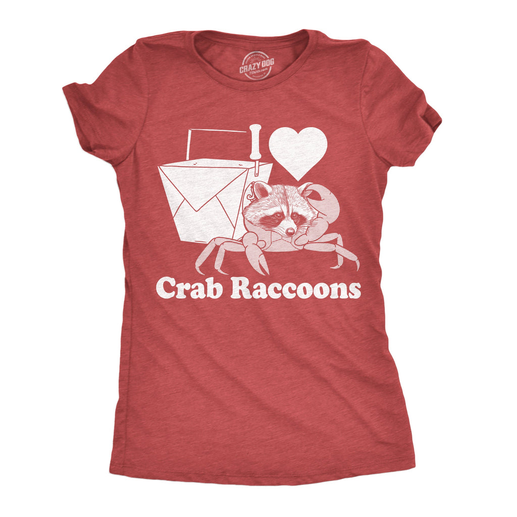 I Heart Crab Raccoons Women's T Shirt product image 1
