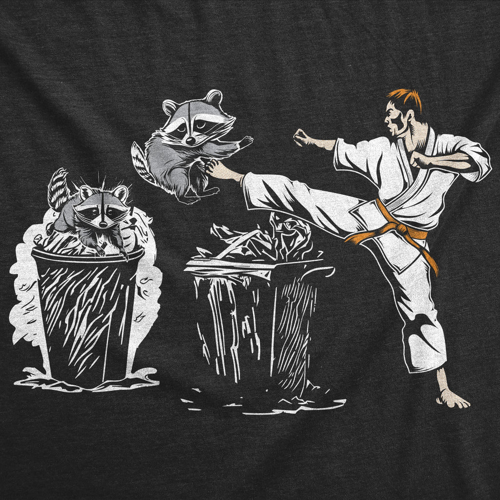 Karate Kicking Raccoon Men's T Shirt product image 3