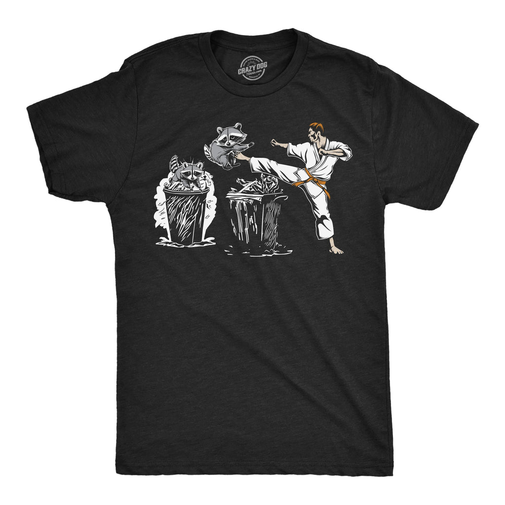 Karate Kicking Raccoon Men's T Shirt product image 1