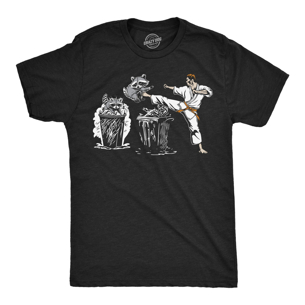 Karate Kicking Raccoon Men's T Shirt product image 1