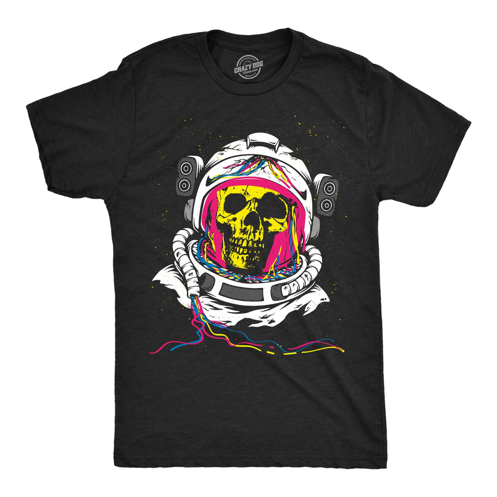 Rainbow Astronaut Skull Men's T Shirt product image 1
