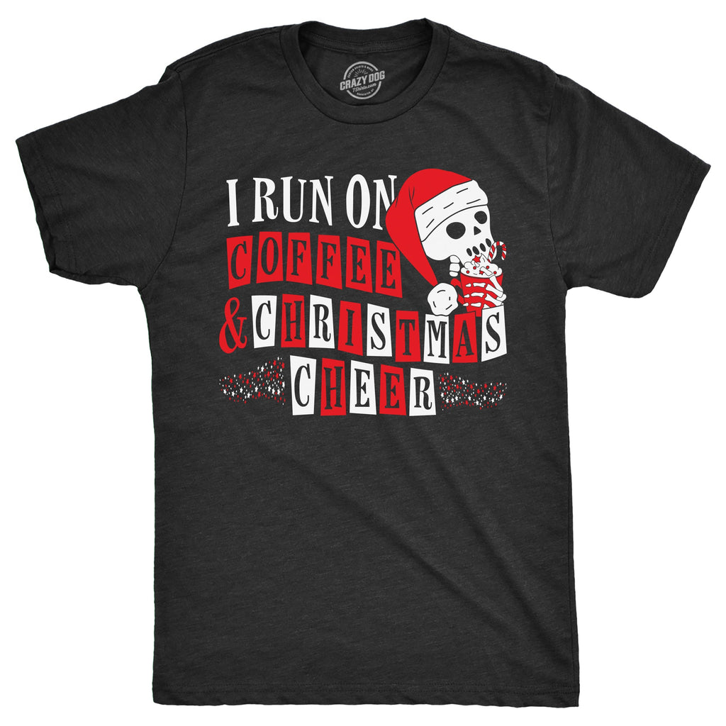 I Run On Coffee And Christmas Cheer Men's T Shirt product image 1