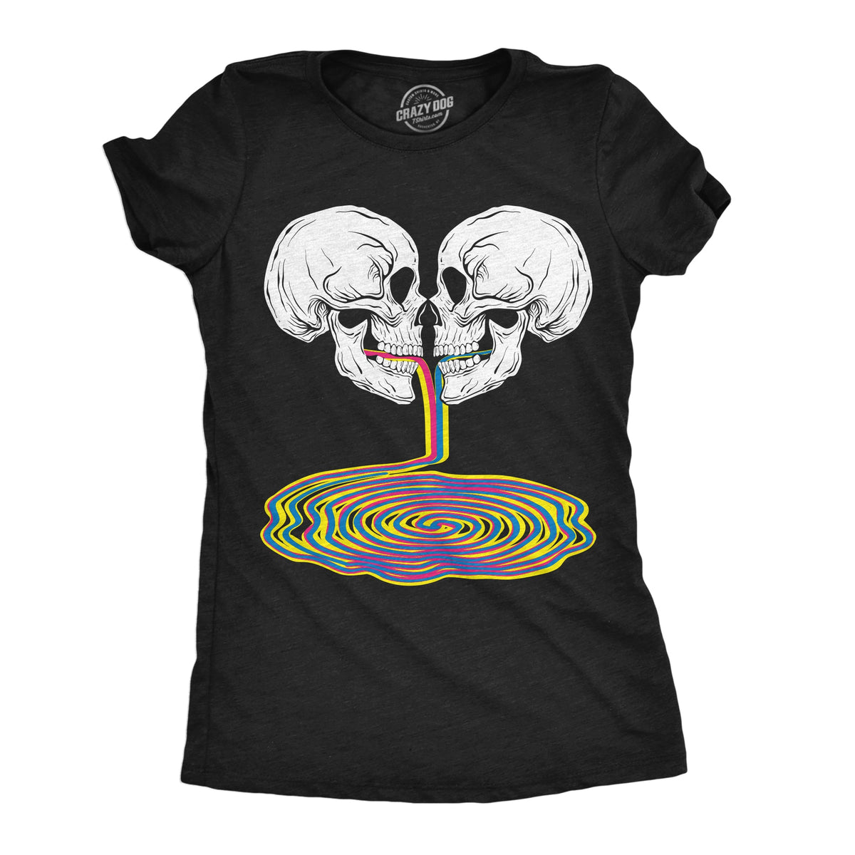 Skull Rainbow Puddle Women's T Shirt product image 1