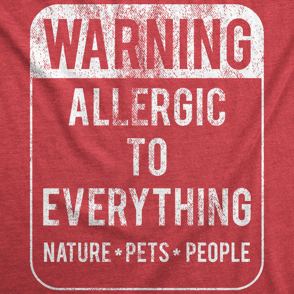 Warning Allergic To Everything Men's T Shirt product image 3