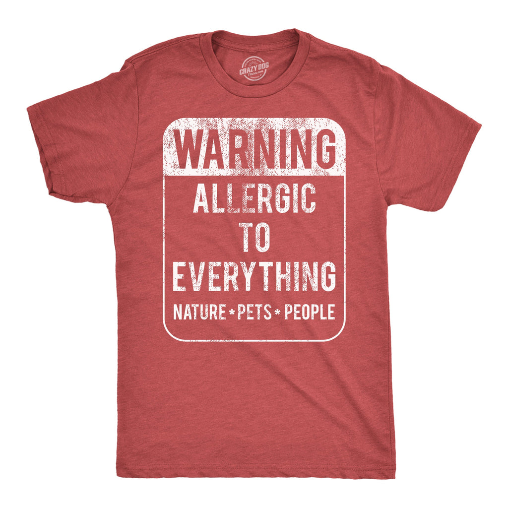 Warning Allergic To Everything Men's T Shirt product image 1