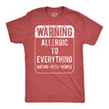 Warning Allergic To Everything Men's T Shirt product image 1