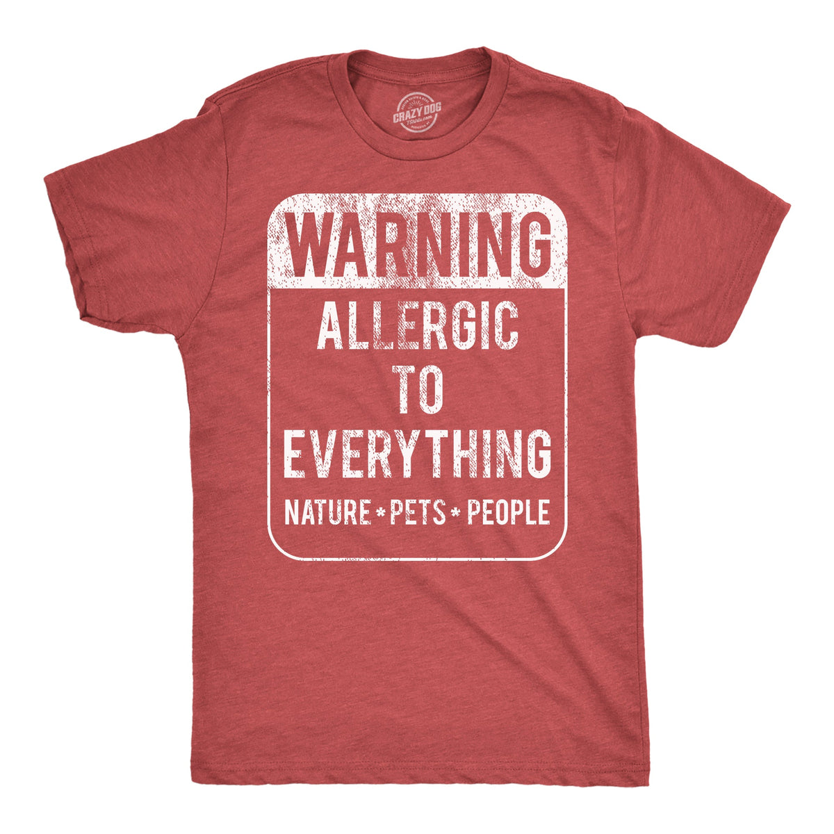 Warning Allergic To Everything Men's T Shirt product image 1