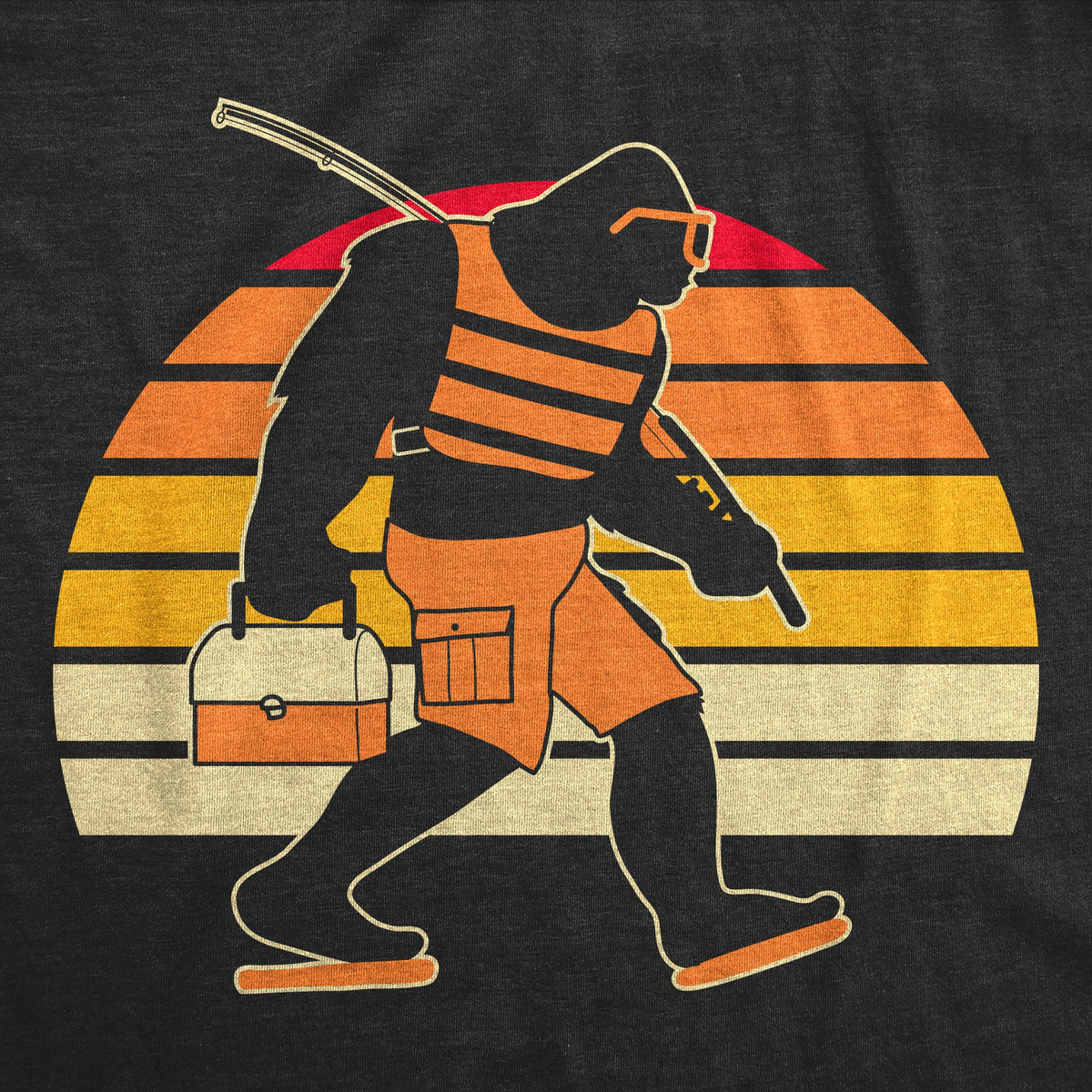 Bigfoot Gone Fishing Men's T Shirt product image 2