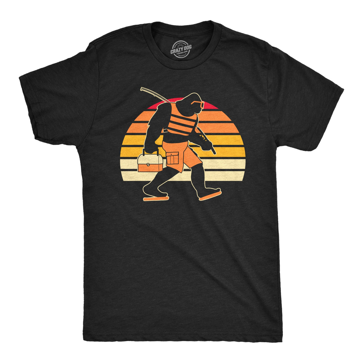 Bigfoot Gone Fishing Men's T Shirt product image 1
