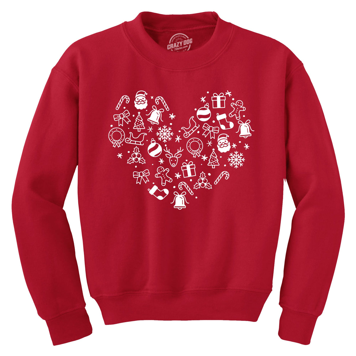 Christmas Heart Crew Neck Sweatshirt product image 1