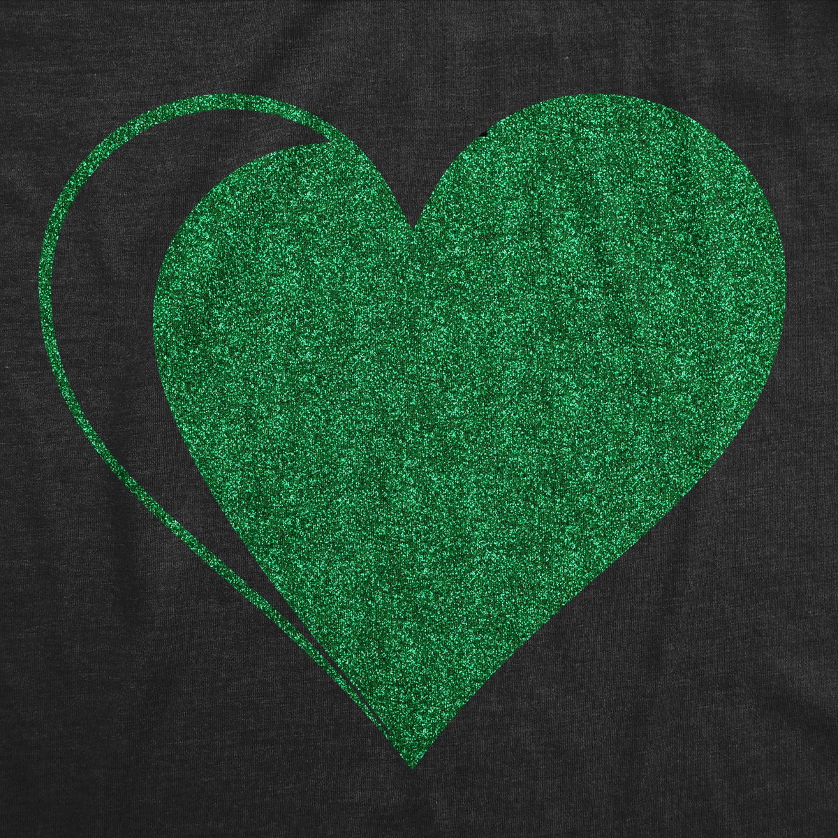 Green Glitter Heart Men's T Shirt product image 2