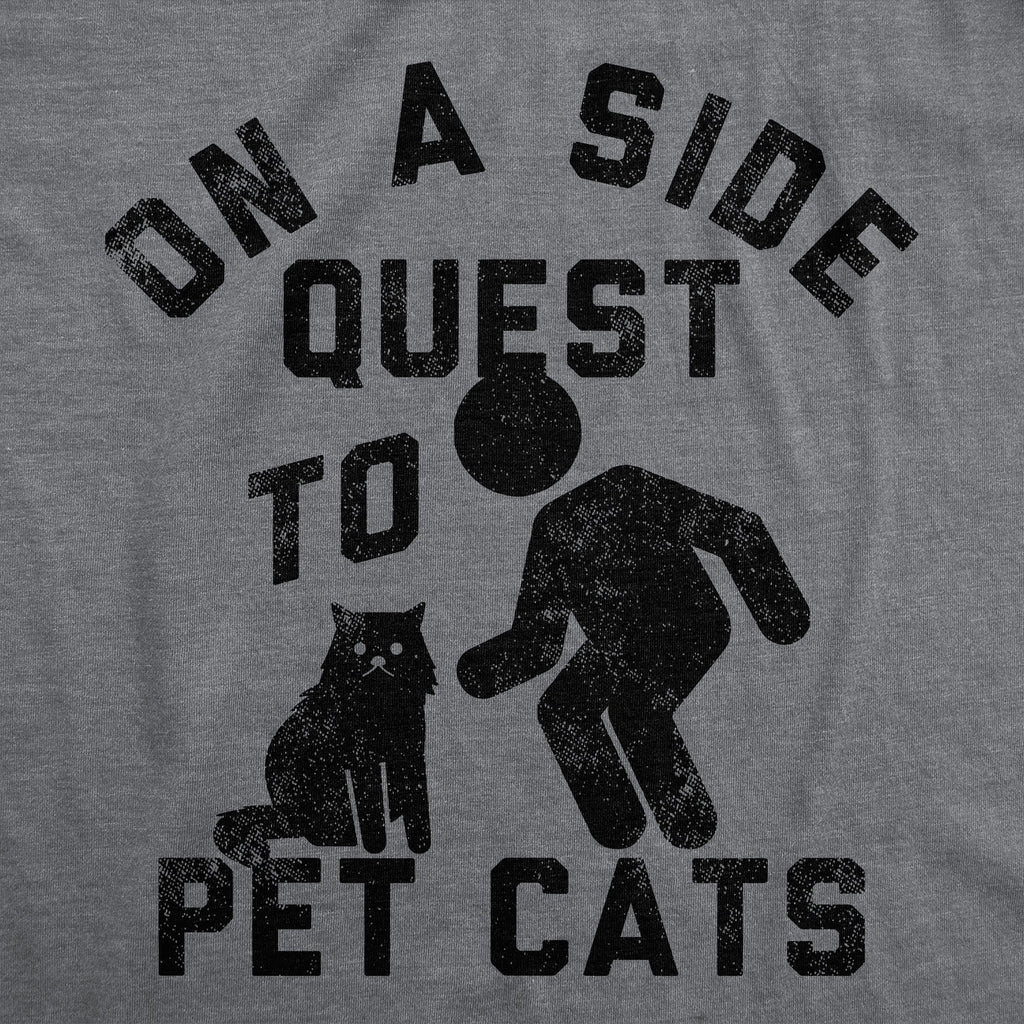 On A Side Quest To Pet Cats Men's T Shirt product image 2