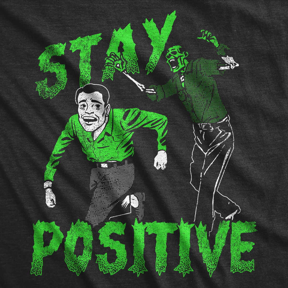 Stay Positive Zombie Men's T Shirt product image 3