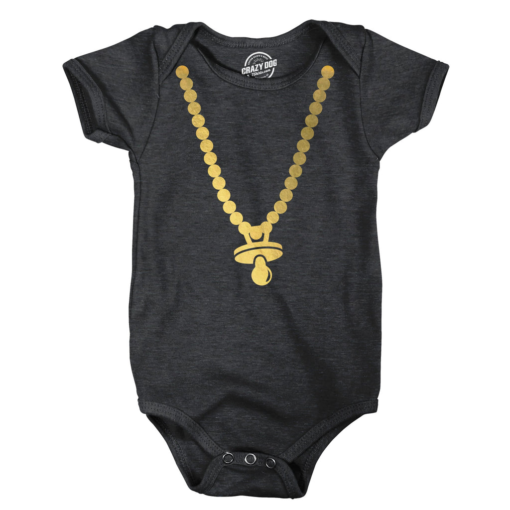 Gold Pacifier Baby Bodysuit