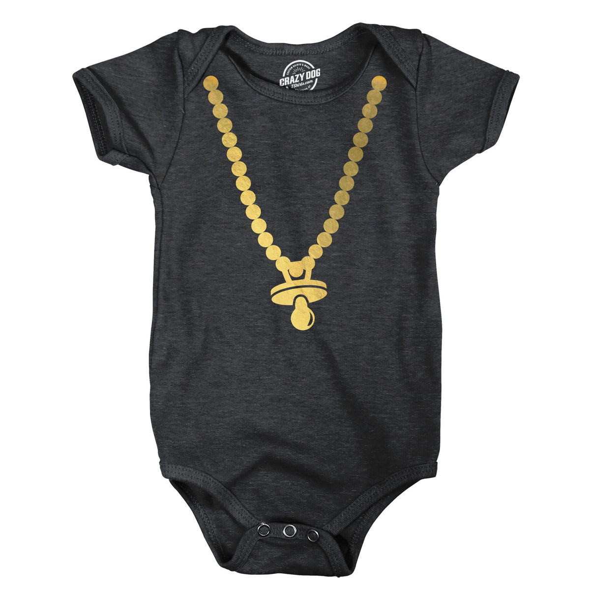 Gold Pacifier Baby Bodysuit