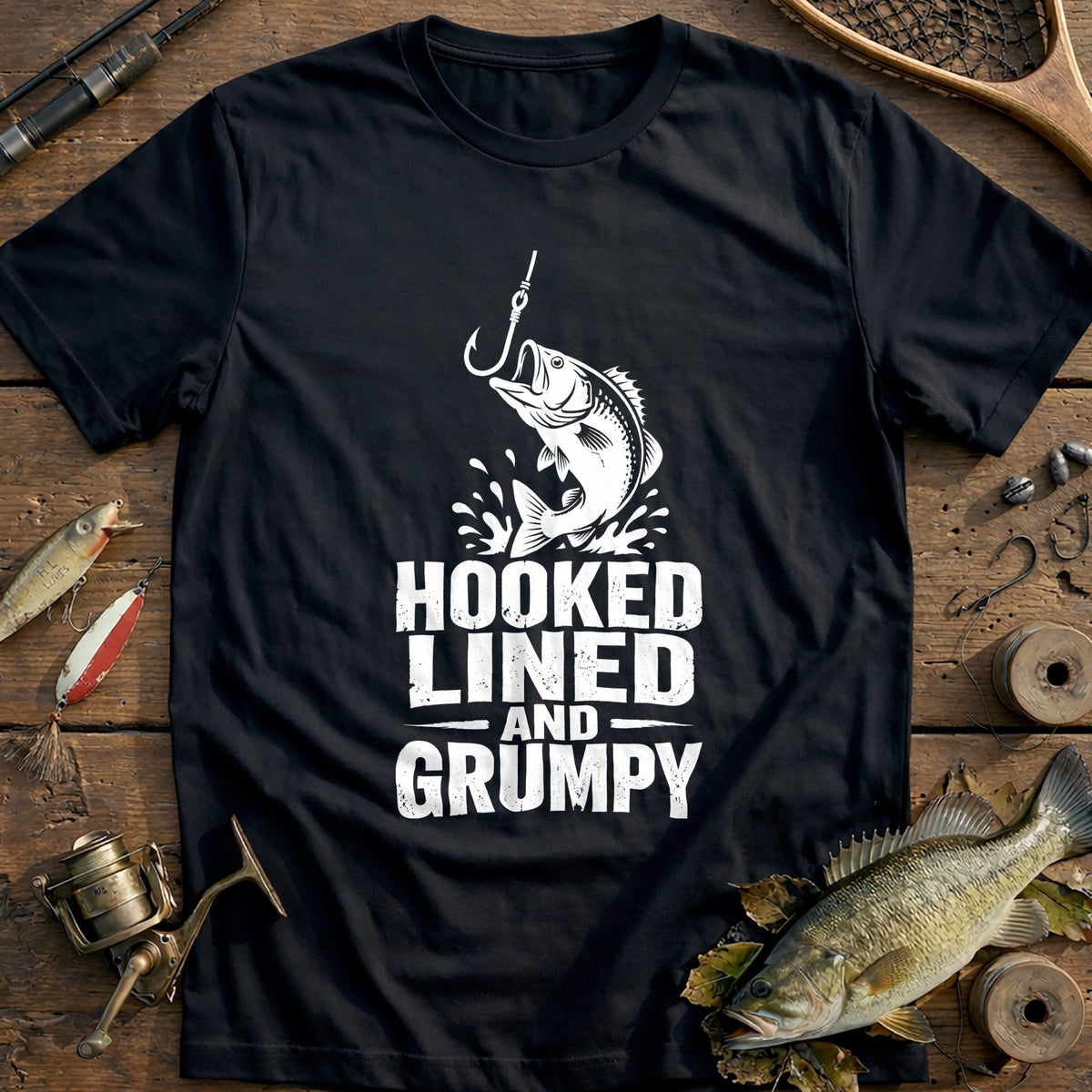 05w Hooked Grumpy Fishing T-Shirt product image 3