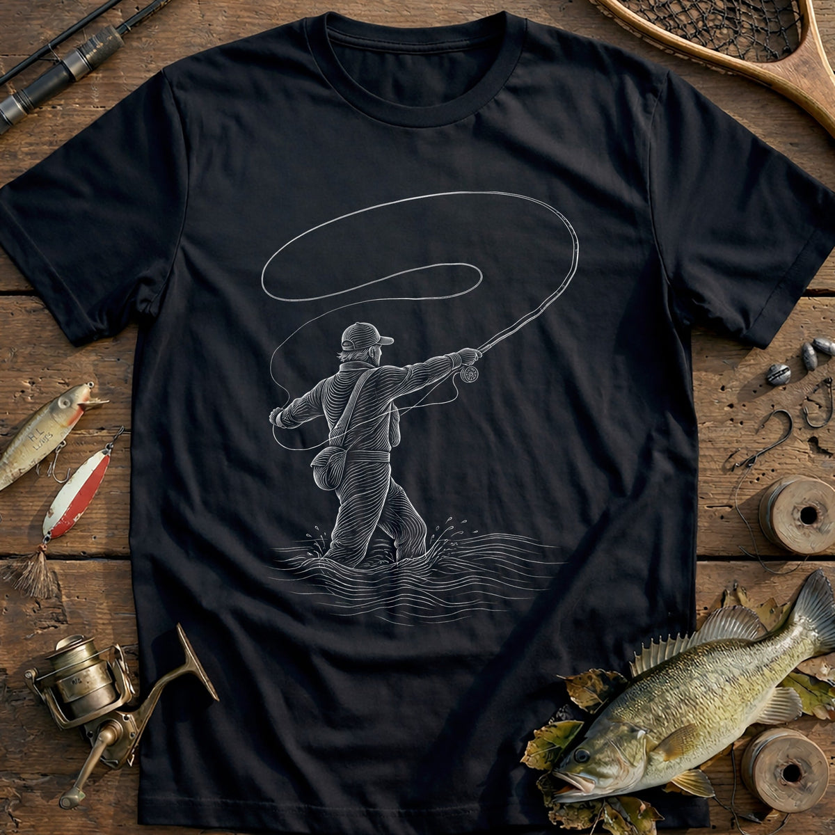 Angler Casting Fishing T-Shirt US product image 1