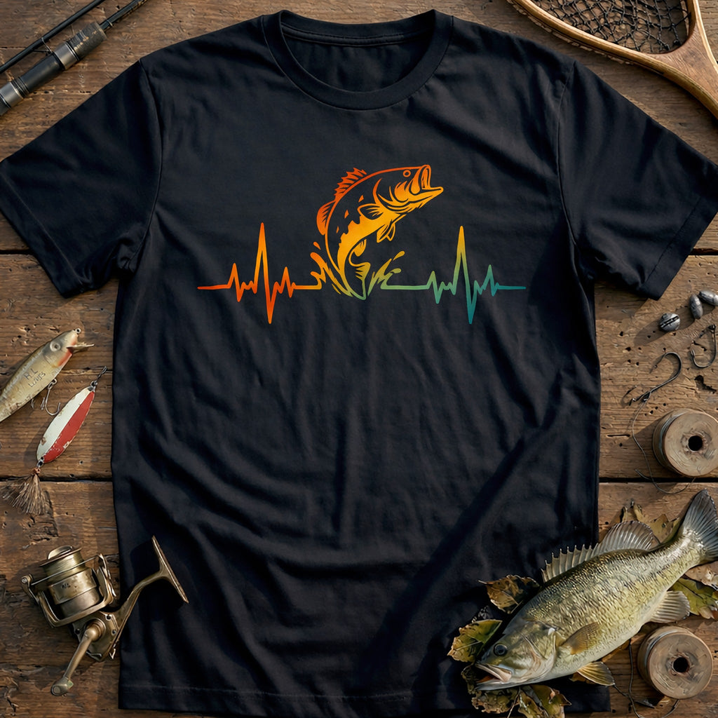Bass Leaping Fishing T-Shirt product image 2