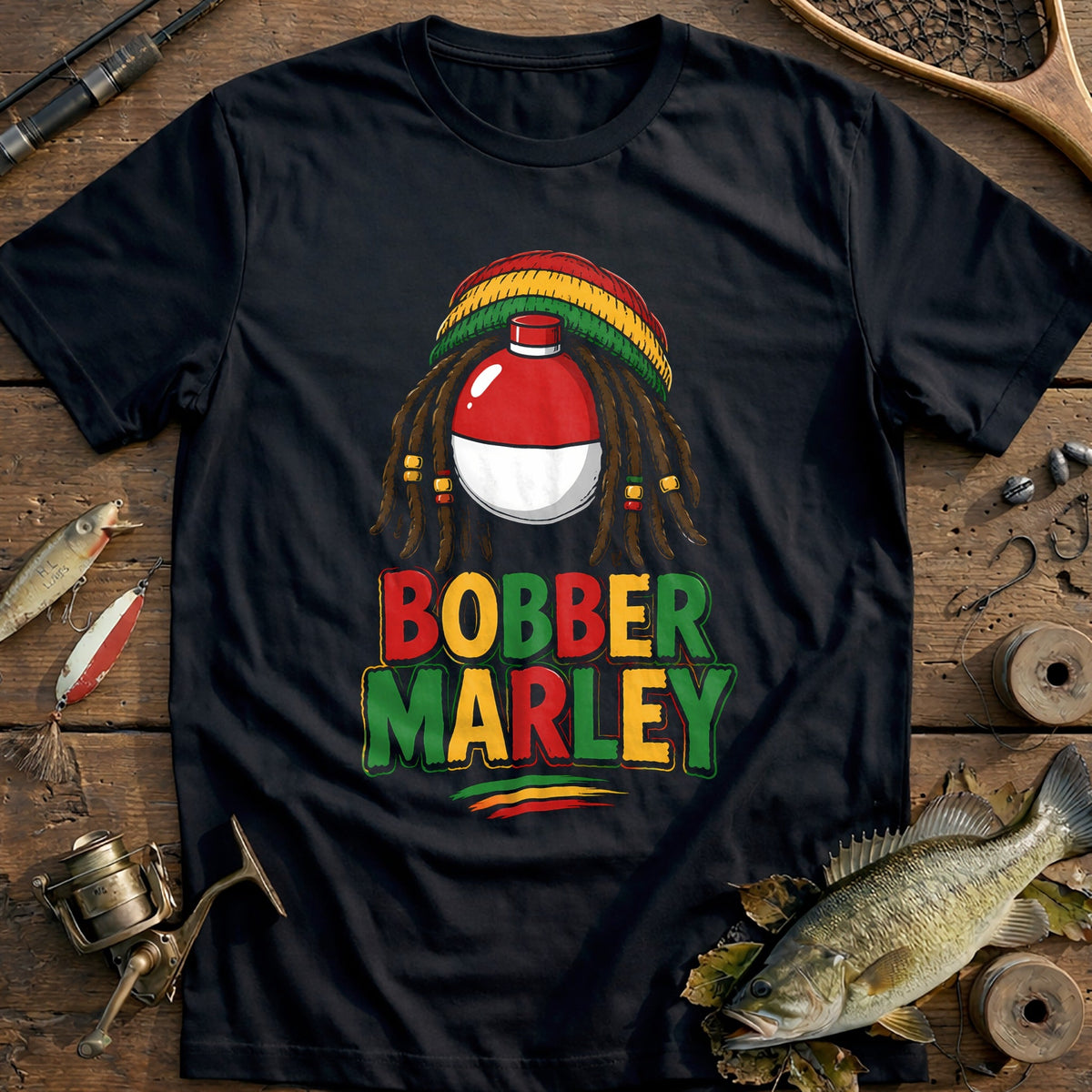 Bobber Marley Fishing T-Shirt product image 3