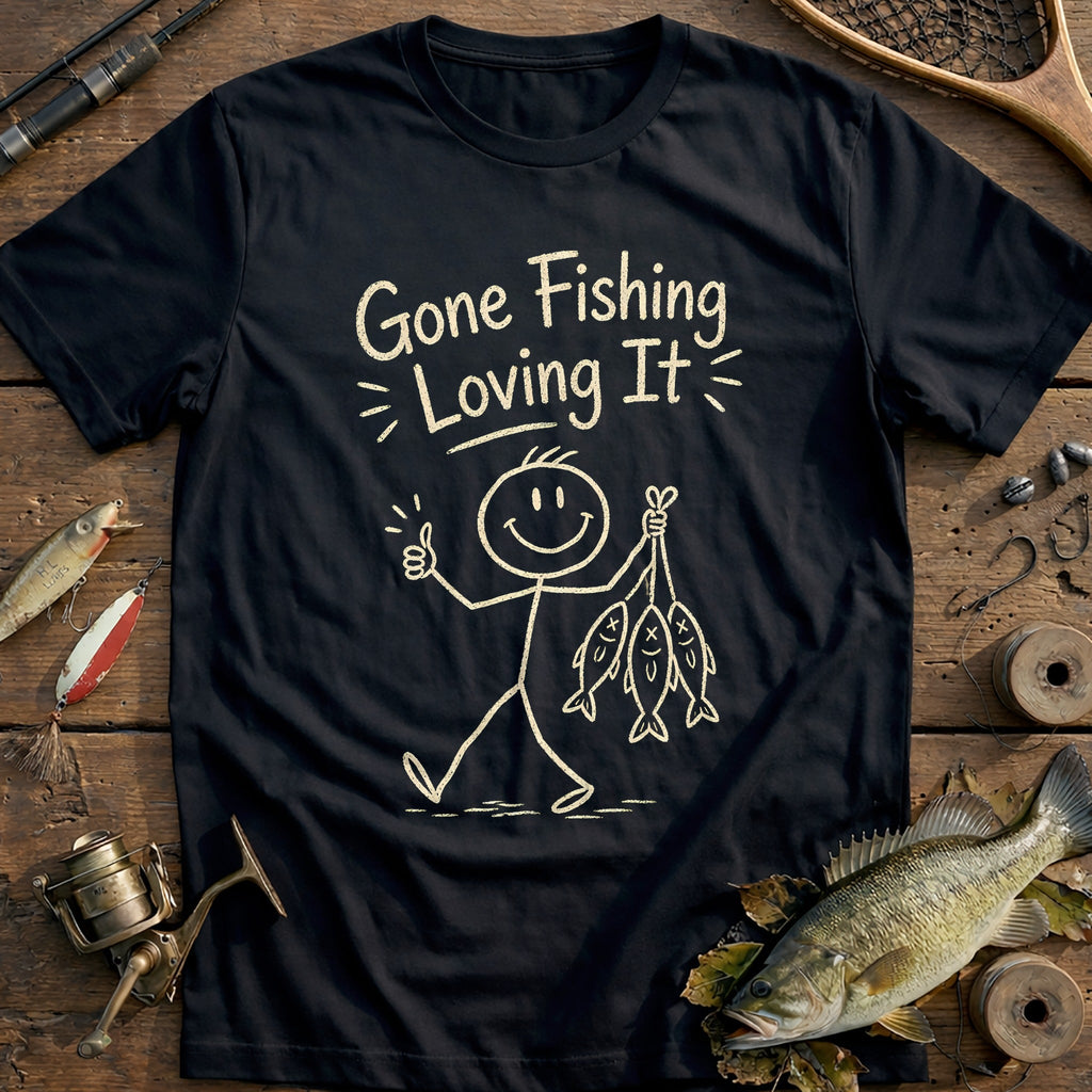Gone Fishing Loving It T-Shirt AU product image 3