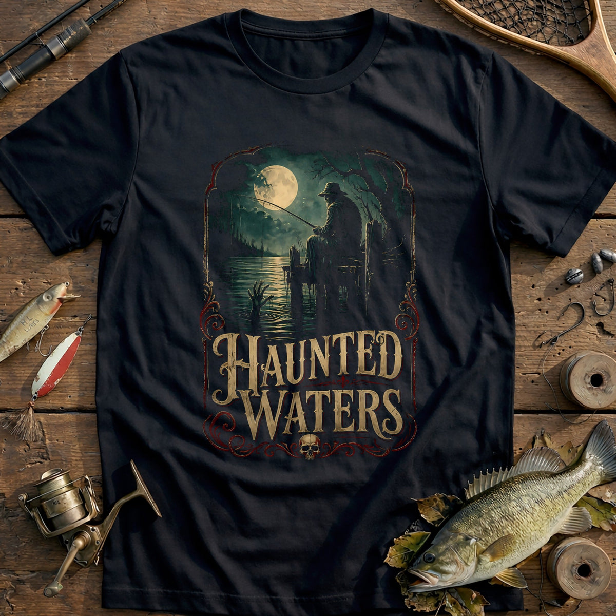 Haunted Waters Fishing T-Shirt AU product image 3