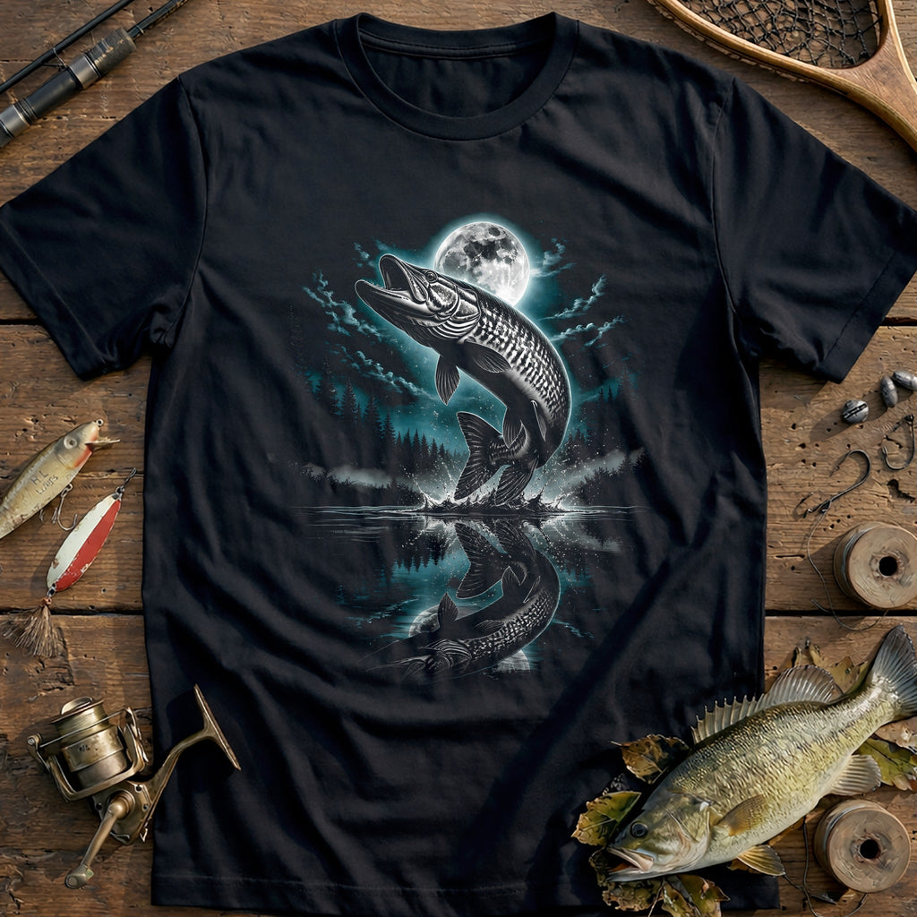 Muskie Mirrored Teal Fishing T-Shirt US product image 3