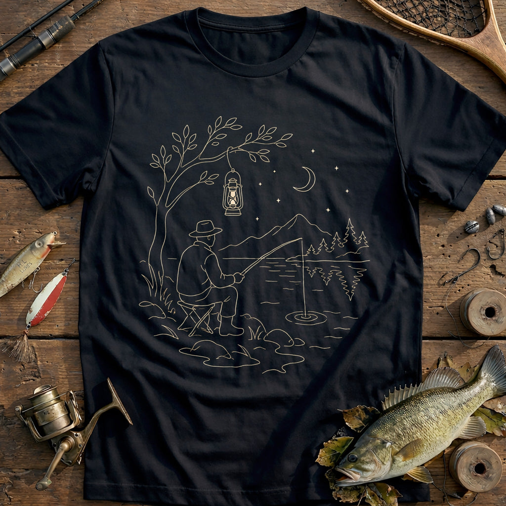 Night Cast by Lantern Fishing T-Shirt EU product image 3