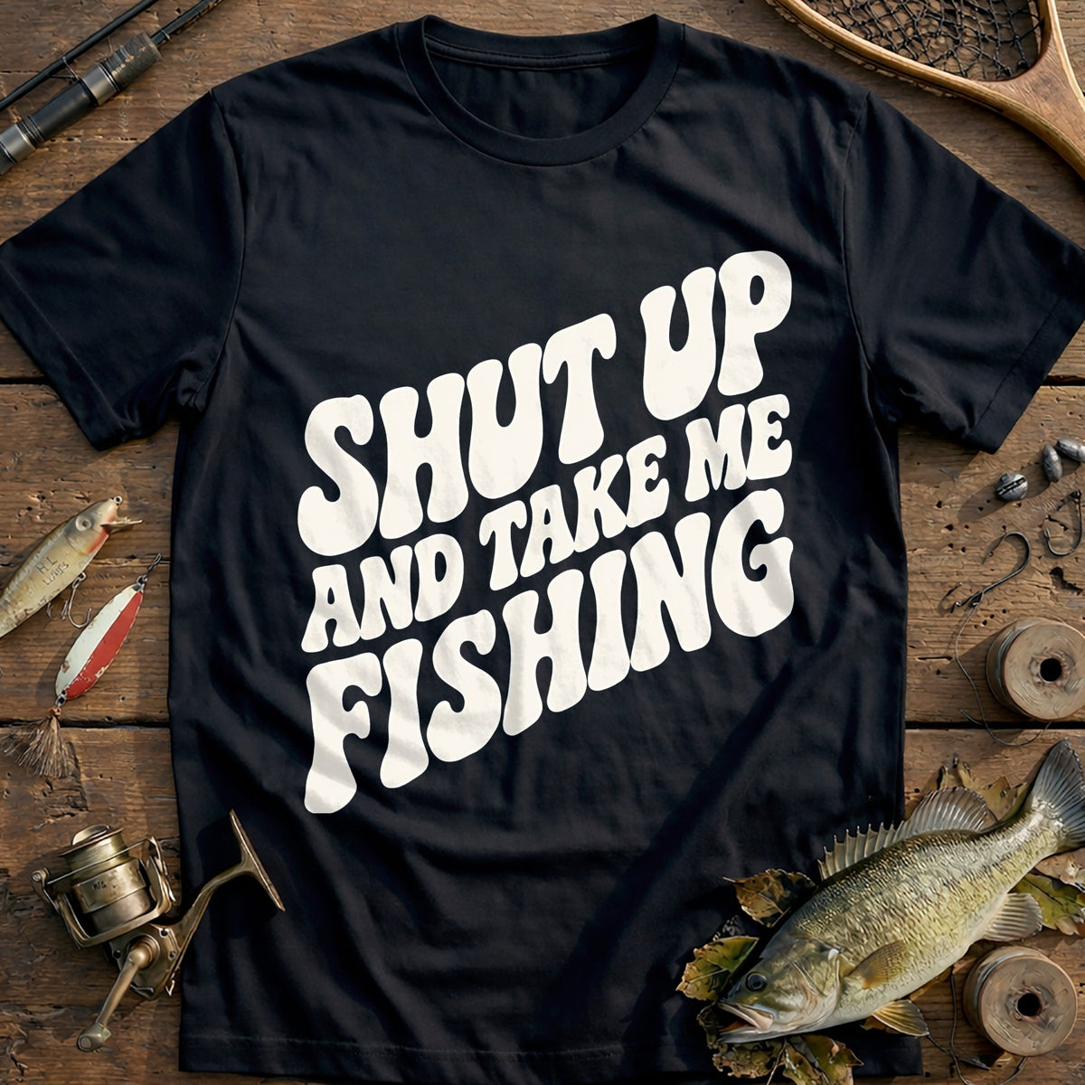 Shut Up and Take Me Fishing T-Shirt US product image 3