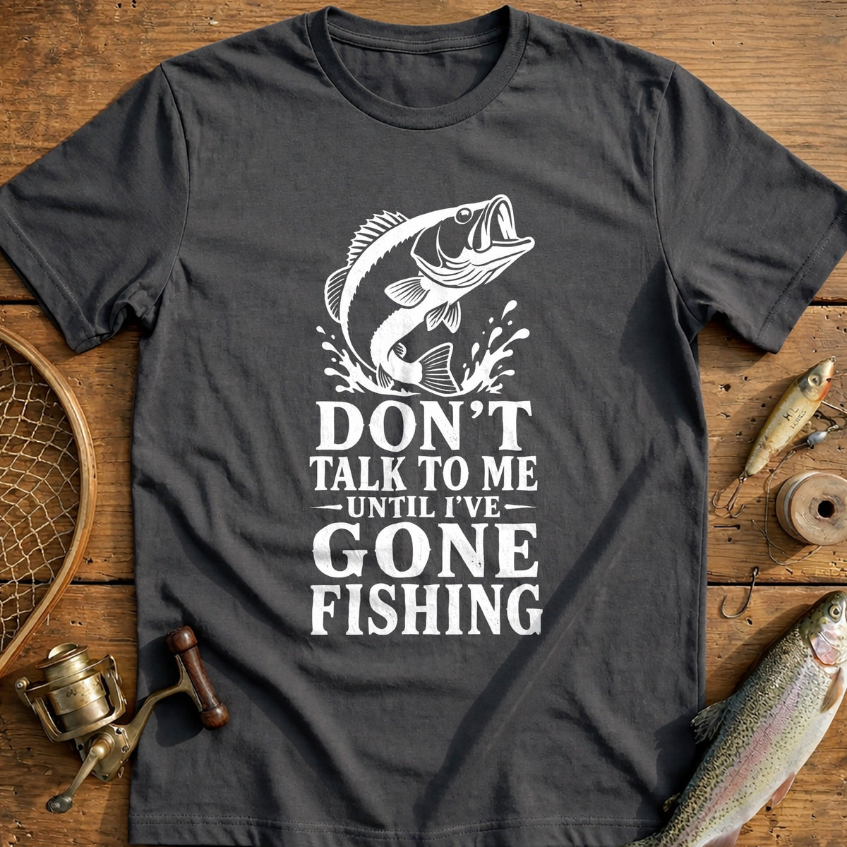 02w Dont Talk Fishing T-Shirt product image 3