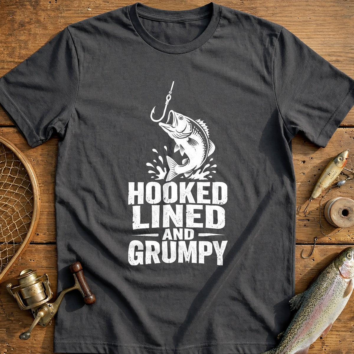 05w Hooked Grumpy Fishing T-Shirt product image 1