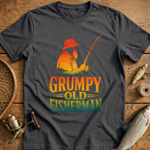 08g Old Fisherman Fishing T-Shirt product image 1