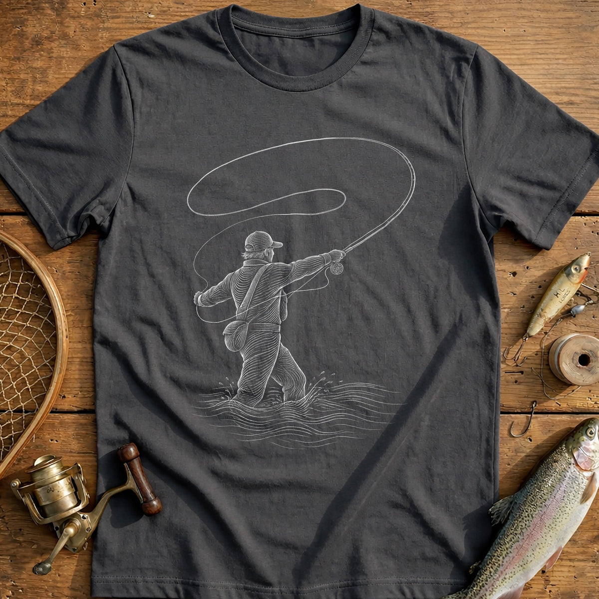 Angler Casting Fishing T-Shirt US product image 3