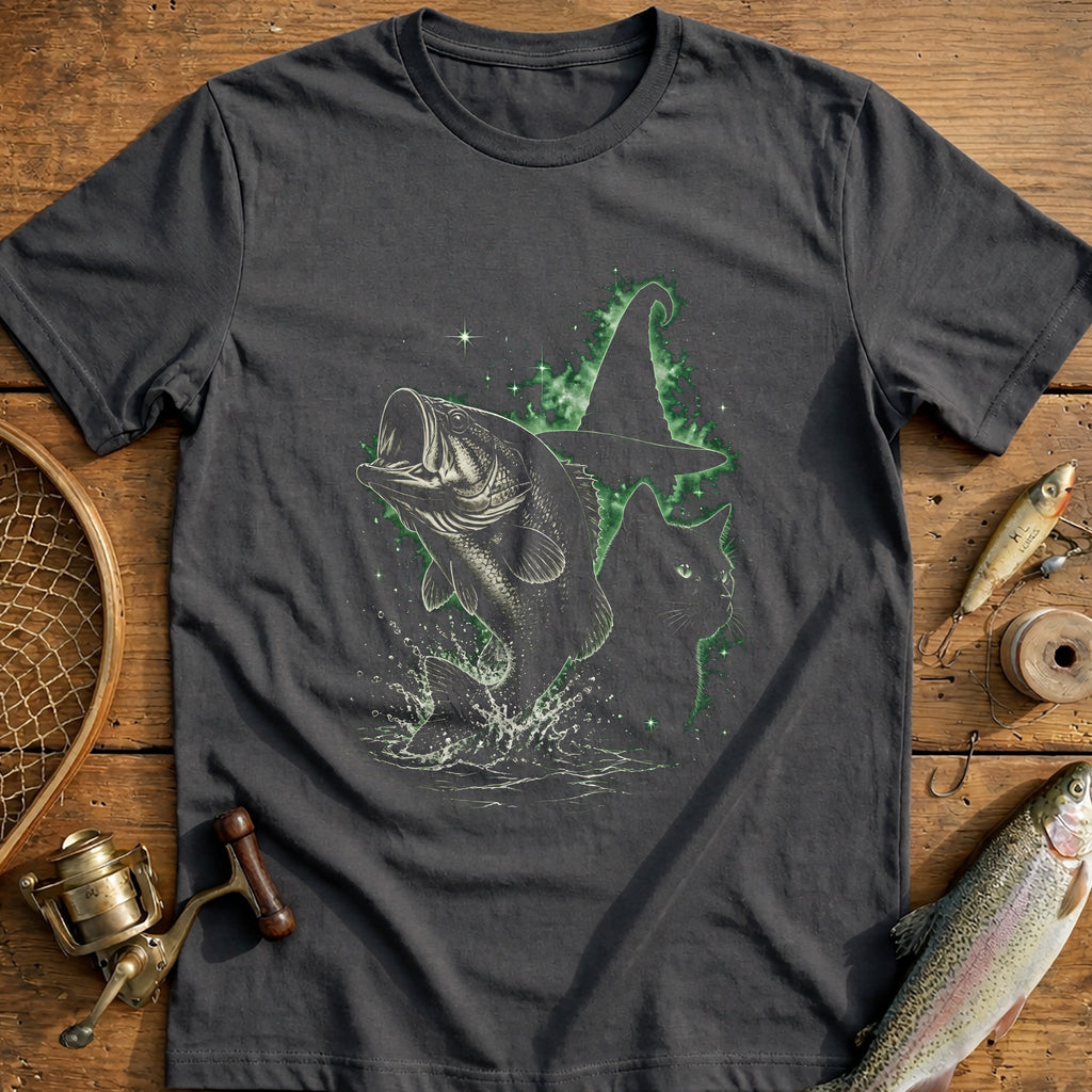 Bass Cat Witchhat Green Fishing T-Shirt EU product image 3