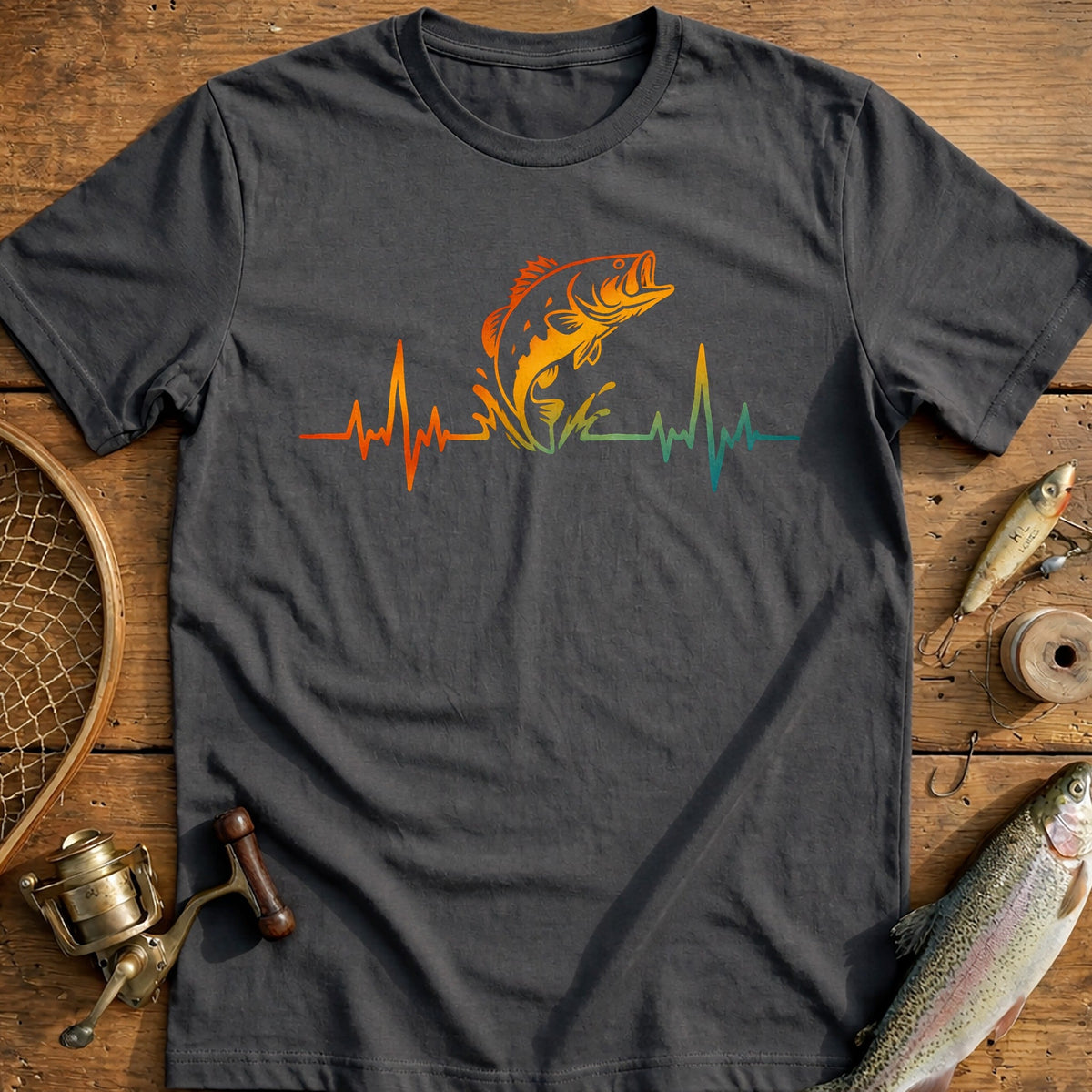 Bass Leaping Fishing T-Shirt product image 3