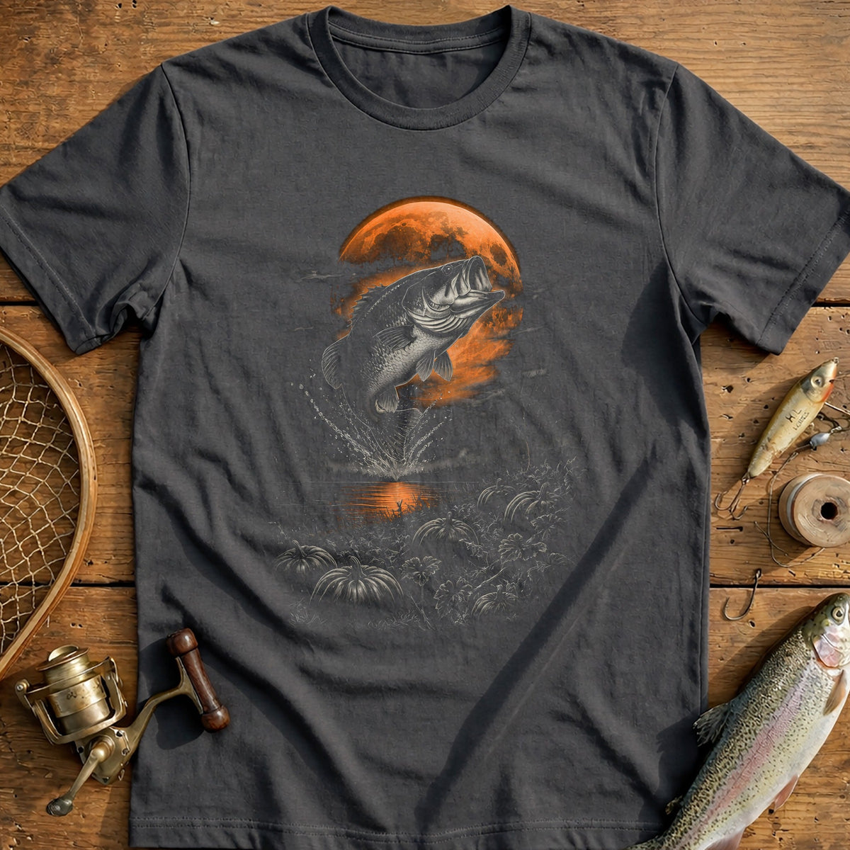 Bass Pumpkin Patch Fishing T-Shirt product image 2