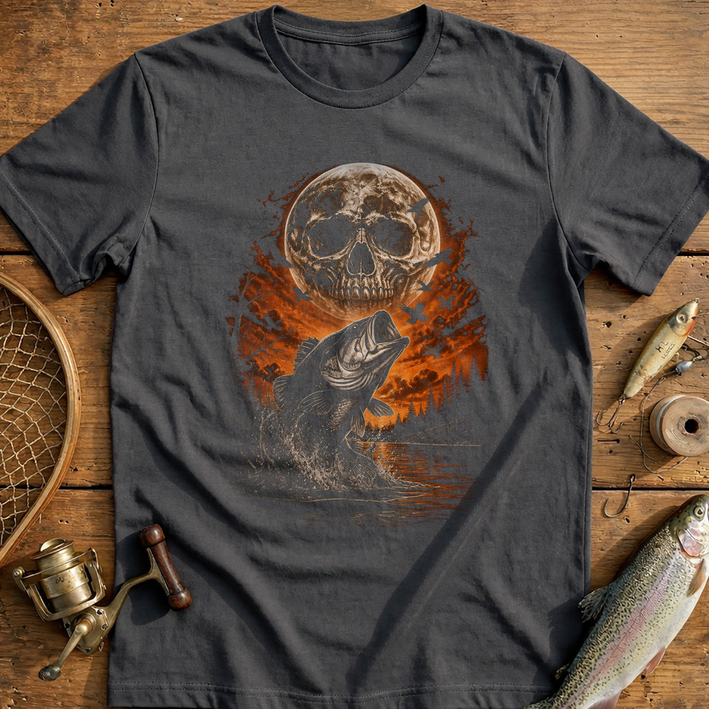 Bass Skull Moon Crows Fishing T-Shirt AU product image 3