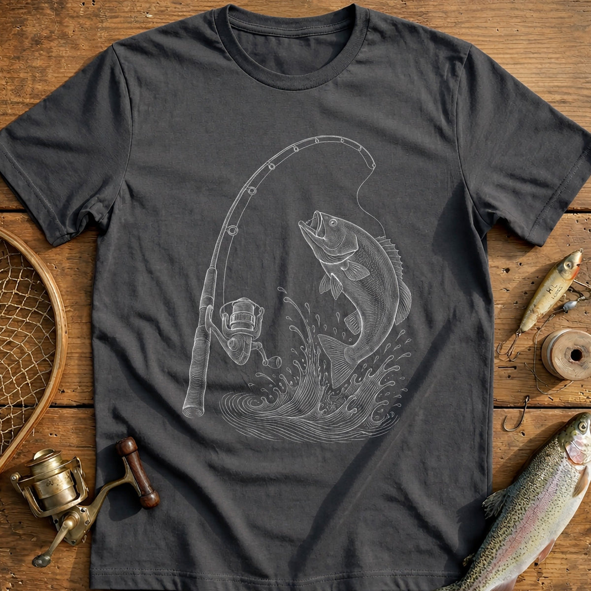 Bent Rod Fishing T-Shirt product image 4