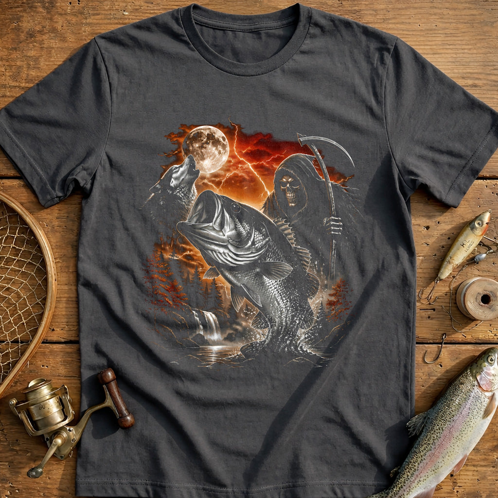 Grand Bass Wolf Reaper Fishing T-Shirt US product image 3