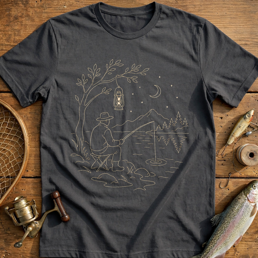Night Cast by Lantern Fishing T-Shirt EU product image 4