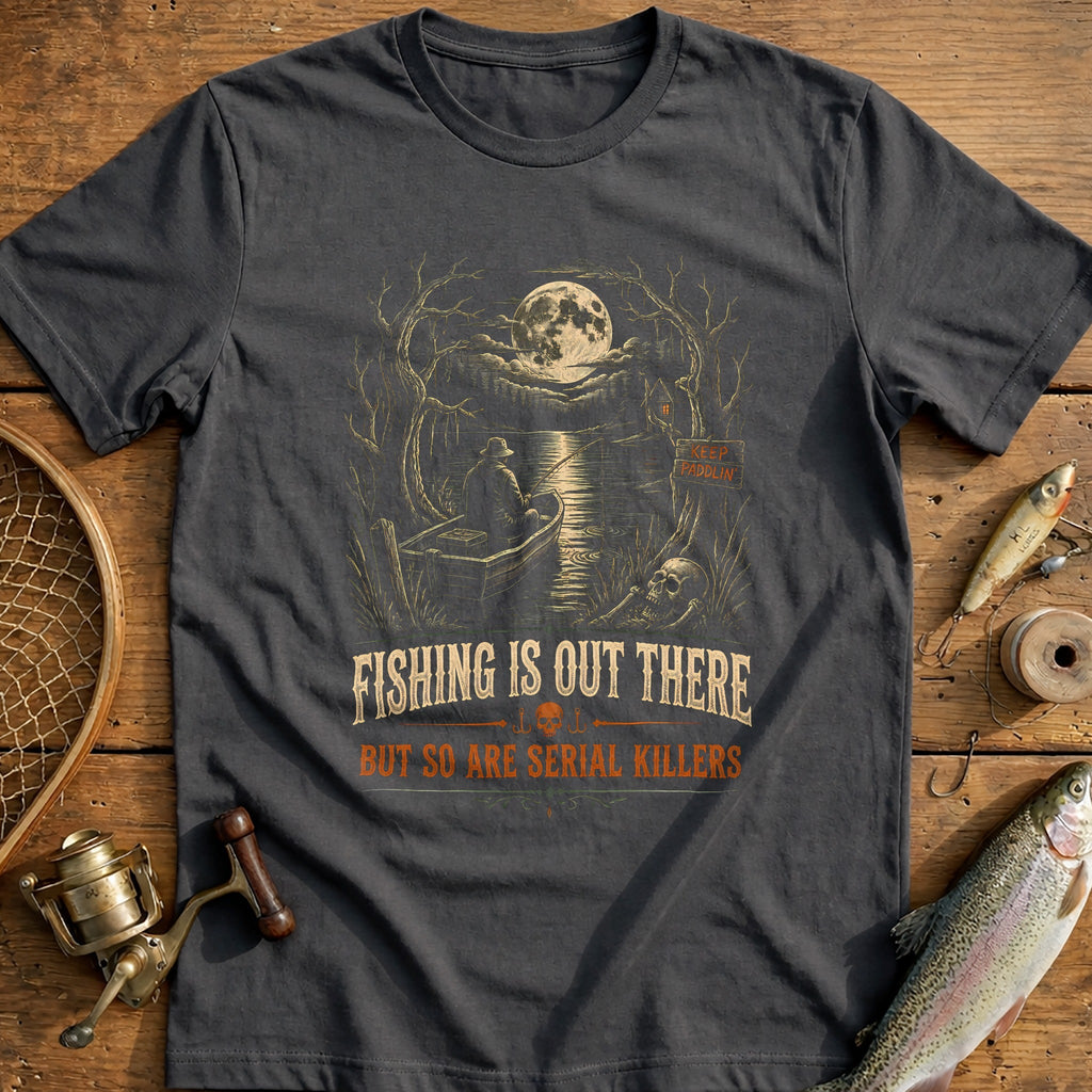 Serial Killers Engraving Fishing T-Shirt US product image 3