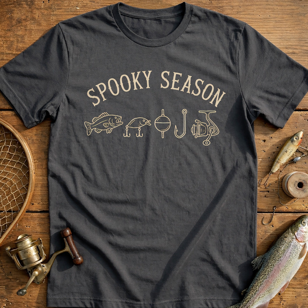 Spooky Season Icons Fishing T-Shirt US product image 3