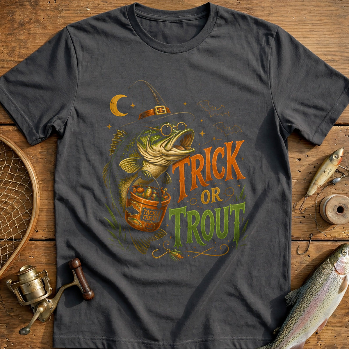 Trick or Trout Fishing T-Shirt EU product image 1
