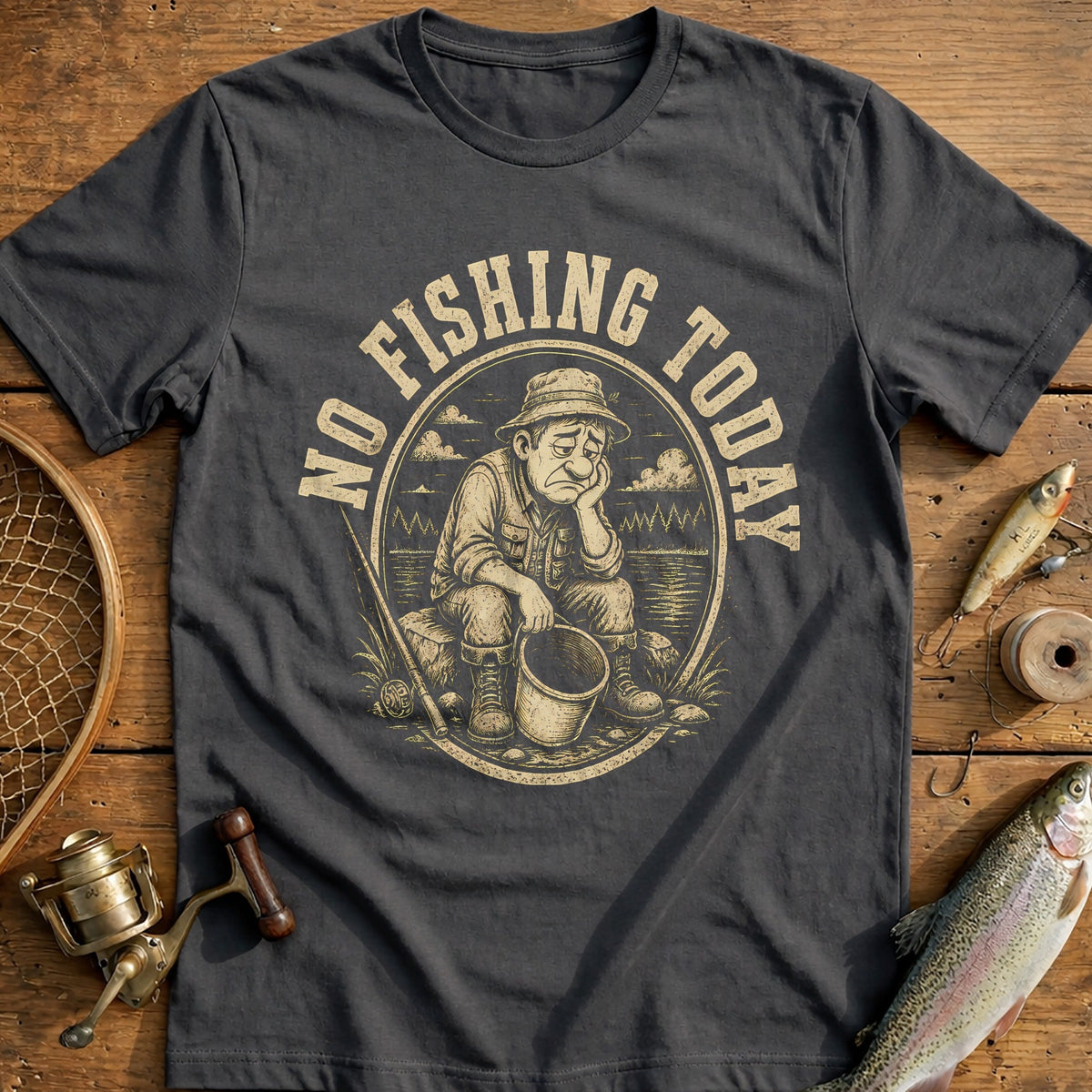 Vintage Emblem Fishing T-Shirt US product image 1