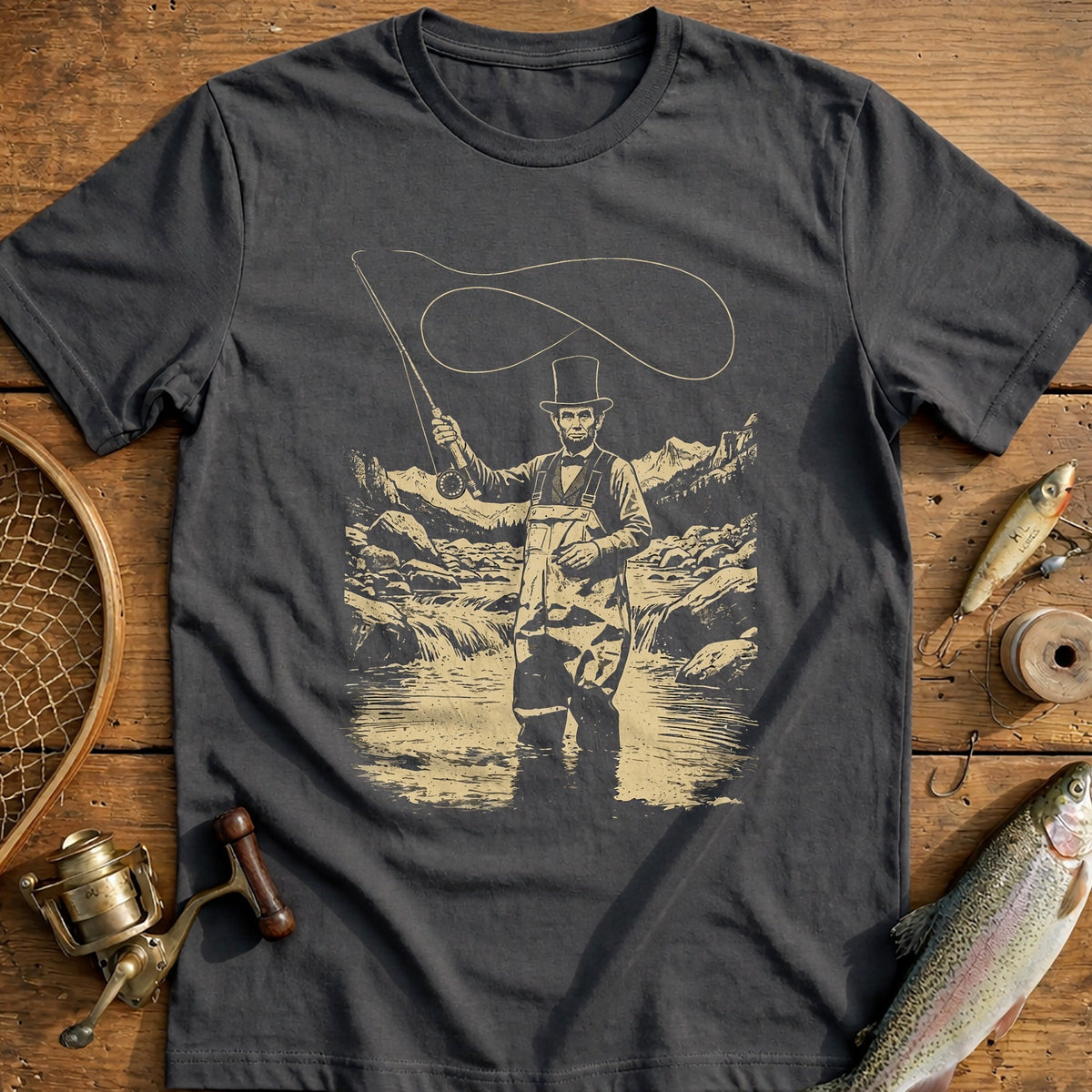 Cowboy Fly Fishing Angler T-Shirt US product image 3