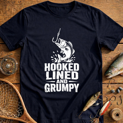 05w Hooked Grumpy Fishing T-Shirt product image 2
