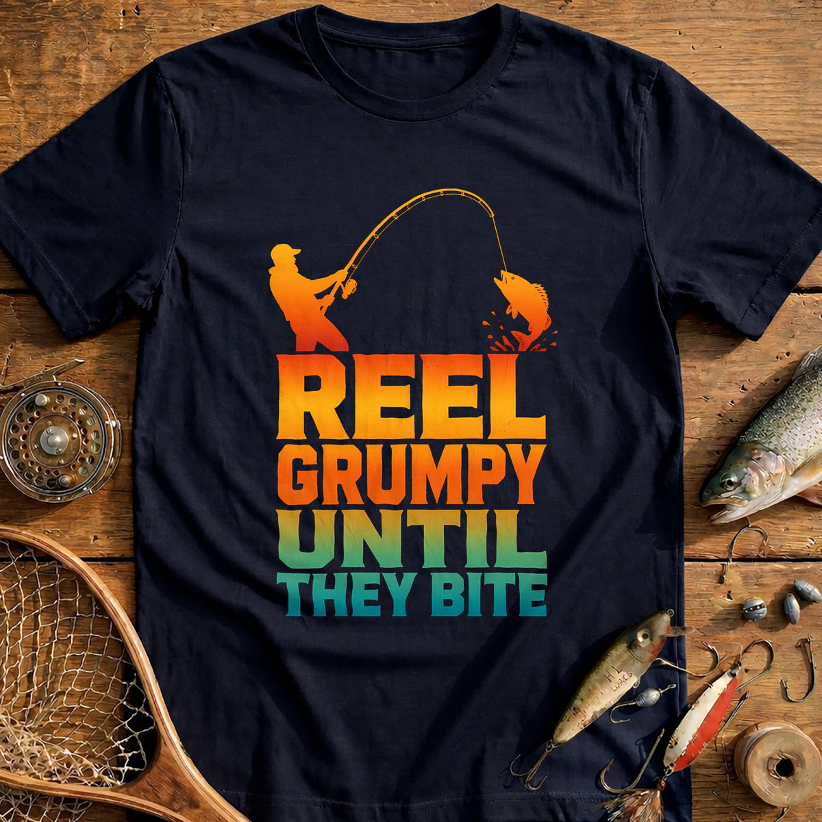 10g Reel Grumpy Fishing T-Shirt product image 1
