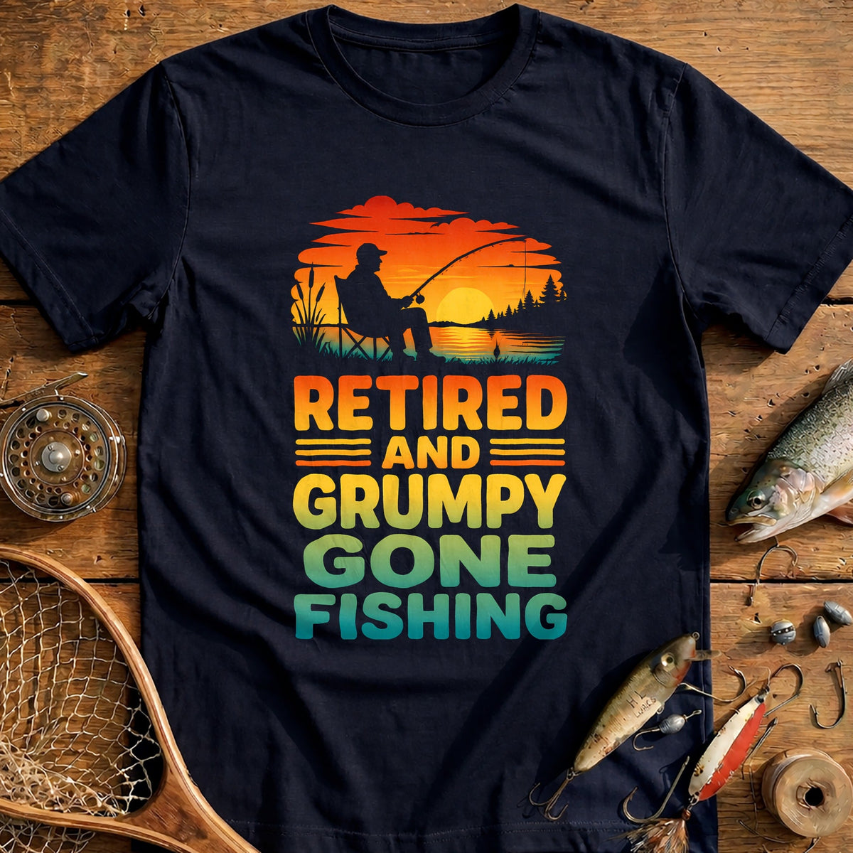 11g Retired Fishing T-Shirt product image 1